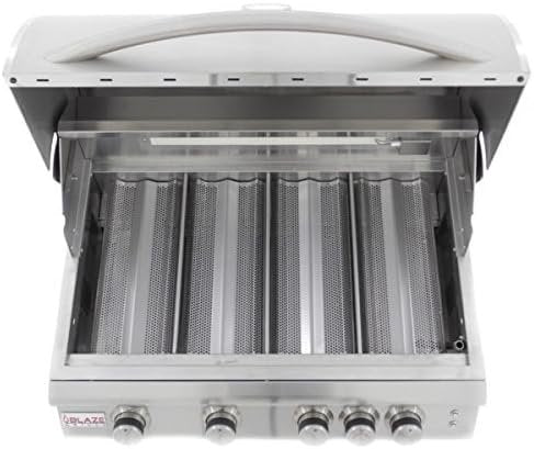 Blaze 32 Inch 4-Burner LTE Gas Grill with Rear Burner and Built-in Lighting System