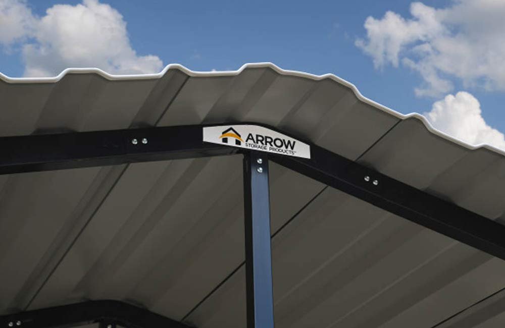 Arrow Carport, 14 ft. x 24 ft. x 14ft. Eggshell 14′ x 24′ x 14′
