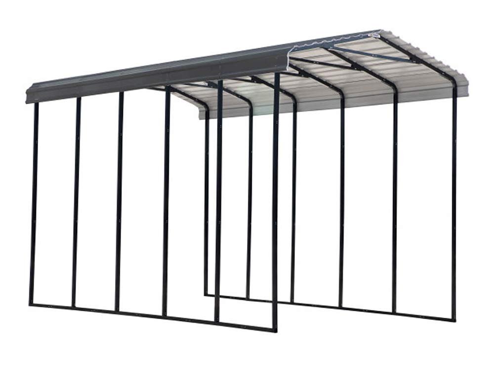 Arrow Carport, 14 ft. x 24 ft. x 14 ft. Charcoal 14′ x 24′ x 14′