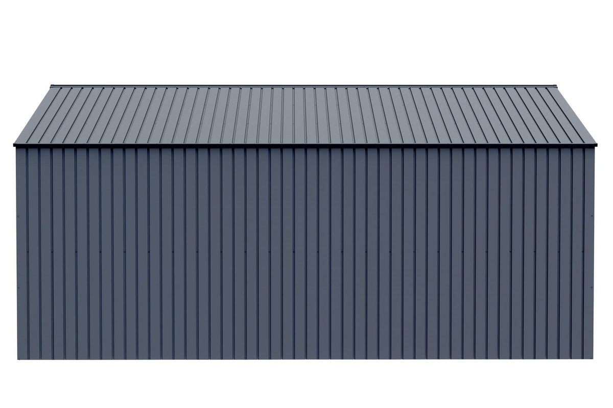 Arrow Shed Elite 14′ x 16′ Outdoor Lockable Gable Roof Steel Storage Shed Building, Anthracite