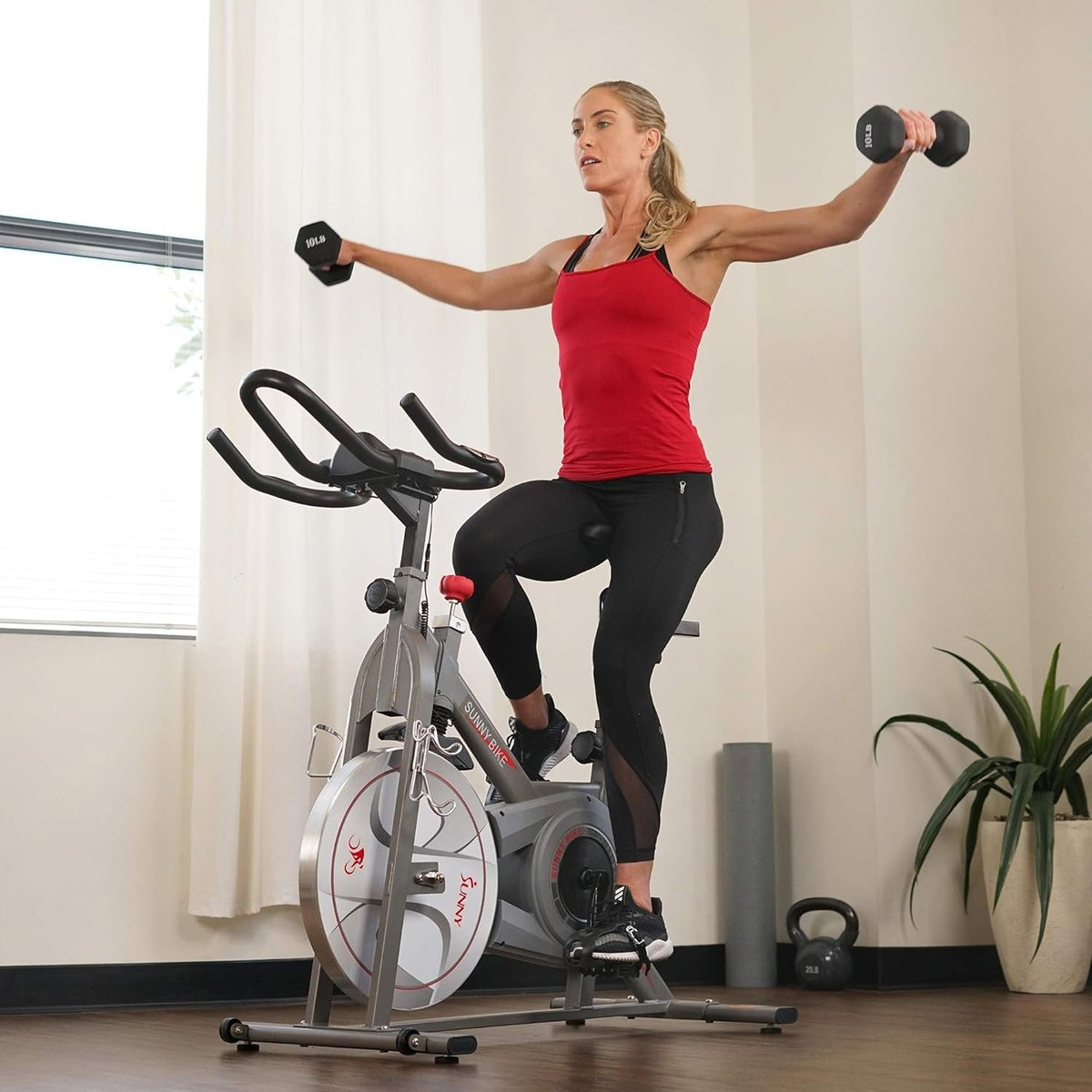 Sunny Health & Fitness Synergy Pro Magnetic Indoor Cycling Bike