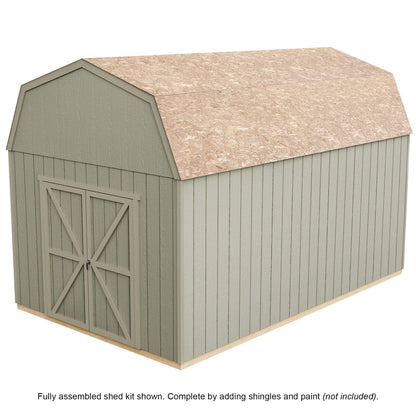 Handy Home Products Braymore 10×16 Do-It-Yourself Wooden Storage Shed with Floor