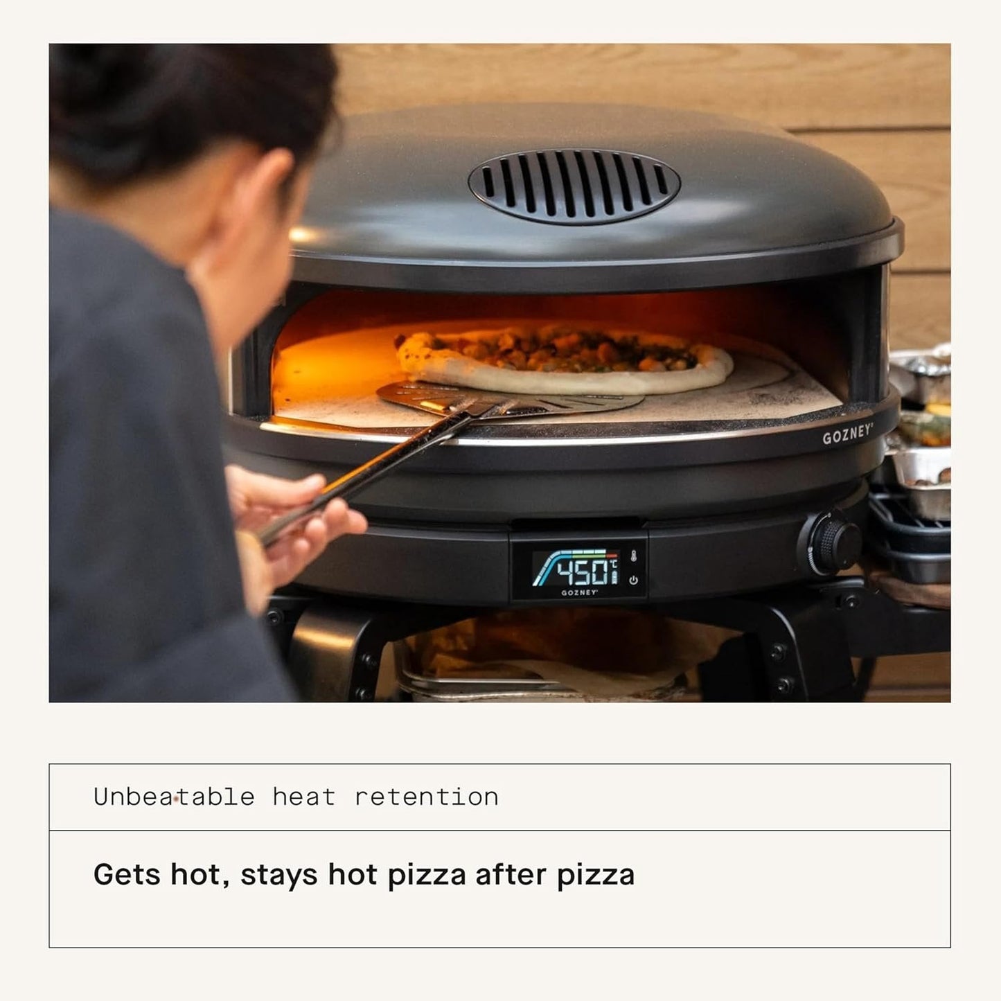 Gozney Arc XL Pizza Oven,Off Black, Gas Burner, Precision Temperature Control