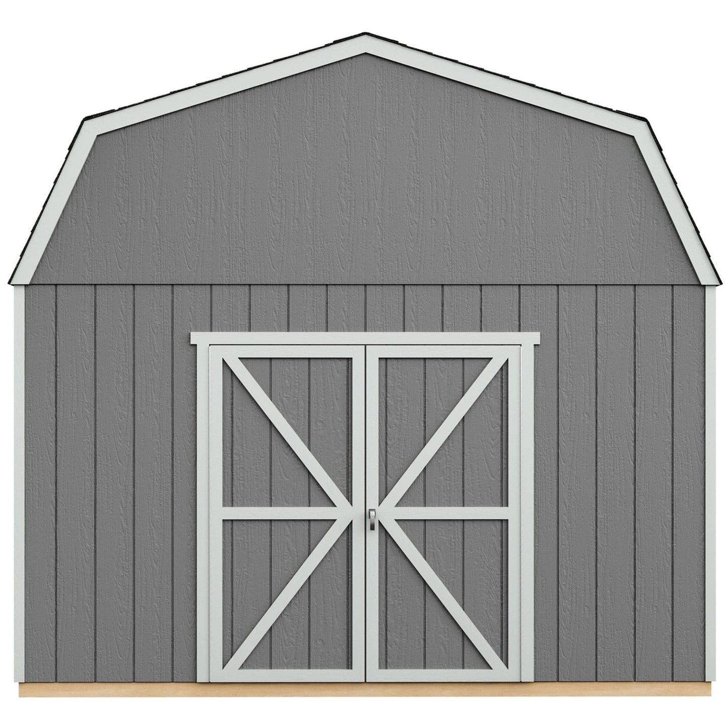 Handy Home Products Hudson 12×16 Do-it-Yourself Wooden Storage Shed Brown Without Floor