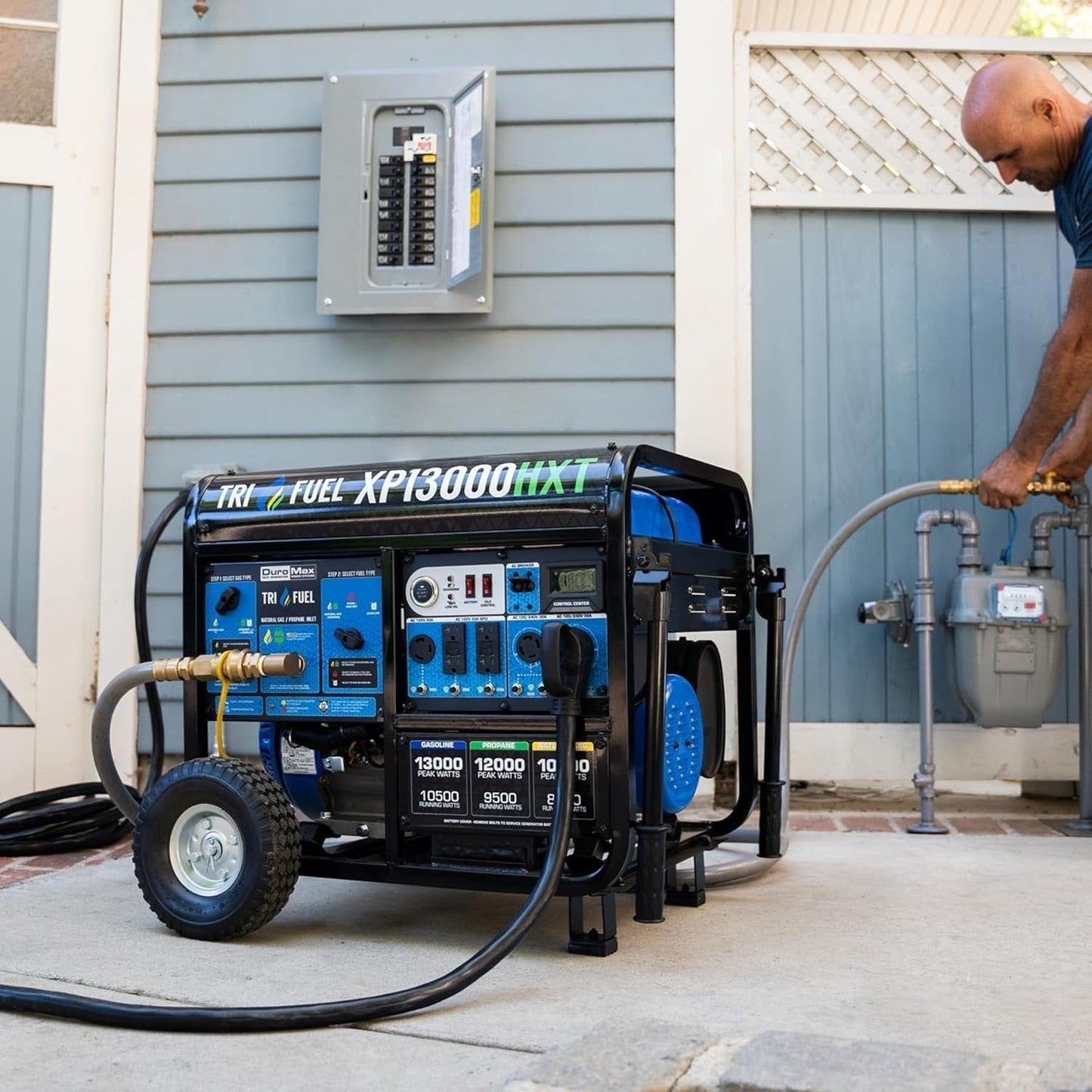 DuroMax 13,000 Watt Tri Fuel Portable HXT Generator XP13000HXT