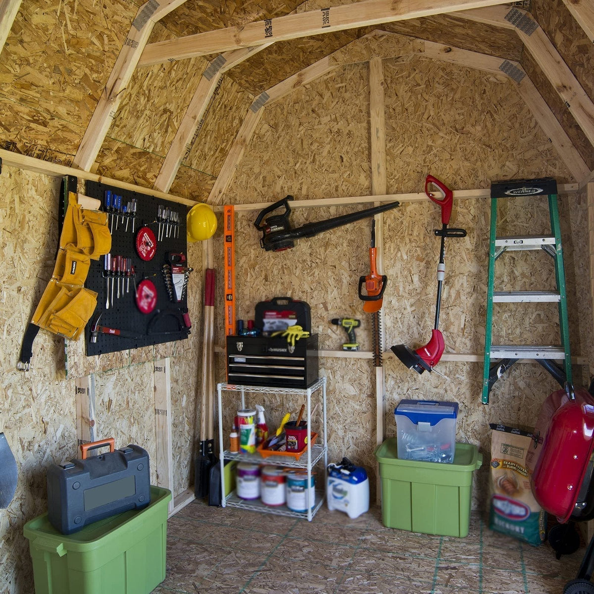 Handy Home Products Braymore 10×16 Do-It-Yourself Wooden Storage Shed with Floor