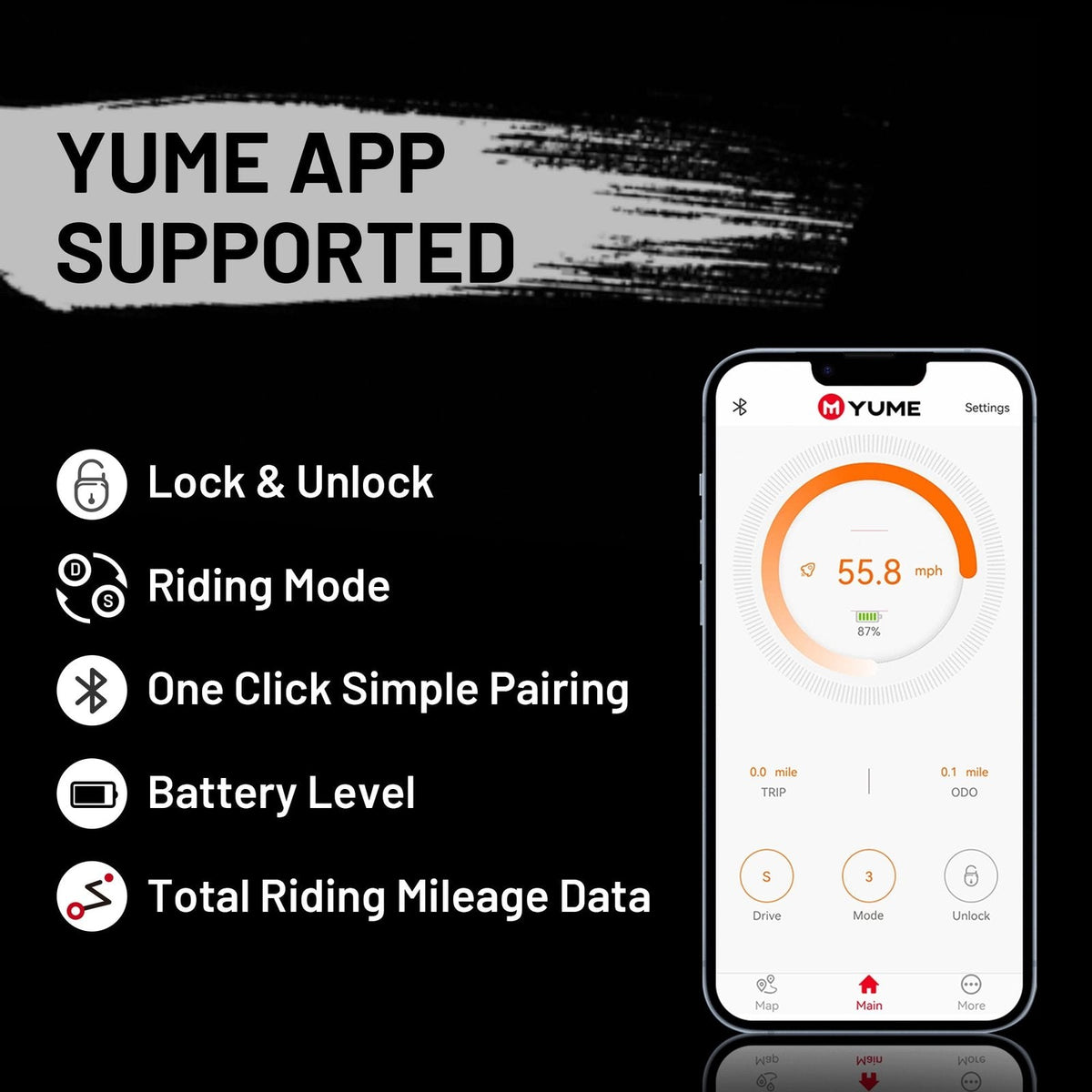 M YUME SCOOTER Hawk Dual Motor Electric Scooters for Adults 2400W 43MPH 43Miles Long Rang E-Scooter